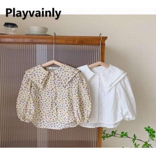 Белые блузки для девочек Playvainly China At AliExpress