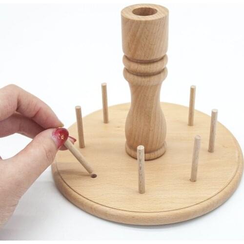 Beech Standing Thread Support 8-Spool of Thread Sewing Stand