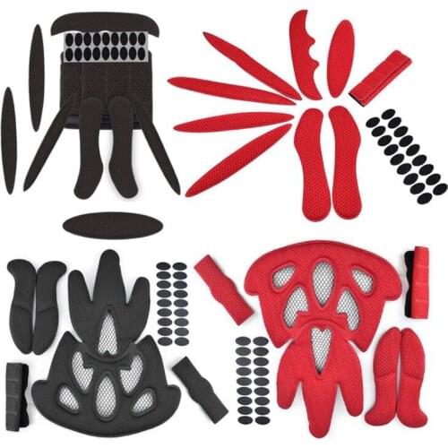 1/2/4 set Cycling Helmet Pads Sealed Sponge Bicycle Electric Motorcycle Riding Helmet Velcro Lining Sponge Protection Inner Pads