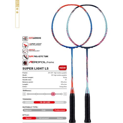 Kawasaki 2020 Attack Type Badminton Rackets 6U Carbon Fiber Badminton Racquet For Intermediate Players Super Light L3