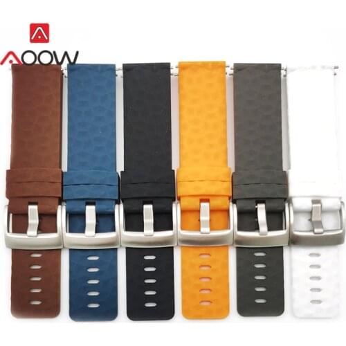 24mm Silicone Strap Men Outdoor Waterproof Rubber Replacement Bracelet Watch Band for Suunto Explore 1 Spartan Sport Wrist Baro