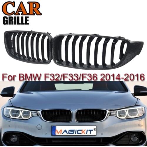 MagicKit CARBON FIBER LOOK M4 STYLE FRONT KIDNEY GRILL GRILLE FOR BMW 4SERIES F32 F33 F36