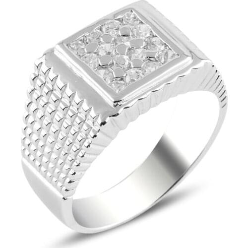 Silver 925 Sterling Zircon Stone Ring