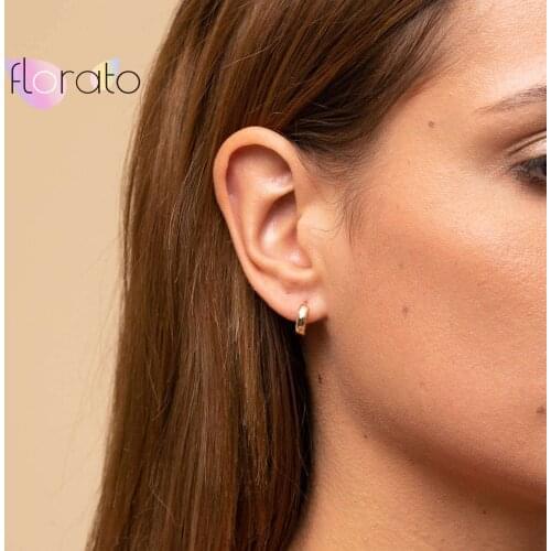 925 Sterling Silver Ear Needle Smooth Round Big Hoop Earrings Minimalist Geometric Large Circle Earrings For Women Party Jewelry
