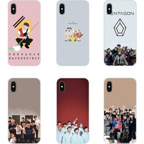 For Samsung Galaxy S3 S4 S5 Mini S6 S7 Edge S8 S9 S10 Lite Plus Note 4 5 8 9 Silicone Case Covers Pentagon kpop Korean group boy