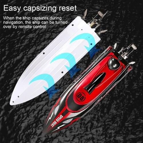 2.4G Quality HJ808 RC 25km/h Boat High Speed Remote Racing Ship Model Quality Children Toy Control Water Speed X3C0