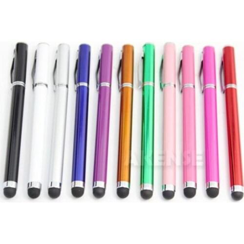 Long Capacitive Touch Screen Stylus with Ball Point Pen for IPad Samsung Galaxy Tab Tablet PC 100pcs/lot