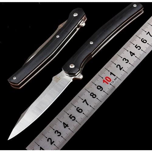 KESIWO jj049 folding D2 blade survival pocket camping hunting fruit rescue flipper G10 handle tactical kitchen EDC tool knife