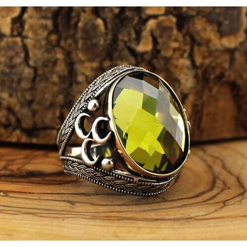 Hand Made Real 925 Sterling Silver Natural Stone Ring For Men Zircon Onyx Aqeq Stones Jewelry Fashion Vintage Gift Accessory