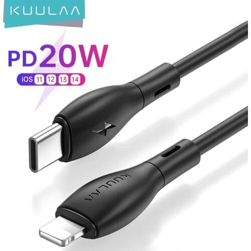 KUULAA PD 20W Cable for iPhone 12 Pro Max Mini USB C to for Lightning Cable for iPhone Xs X Pro Max 8 Plus Fast Charge USB Cable