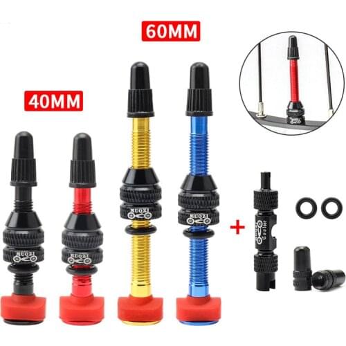 Bicycle French Tubeless Tire Valve Bicycle Accessories Tubeless Rim Aluminum Alloy Valve Core Accessories 40/60mm