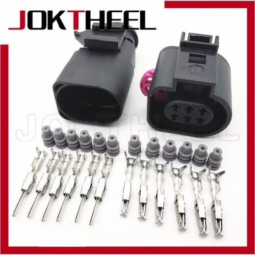 1/5/20 kit set 6 Pin way 1.5mm male female fuel injector Connector throttle position sensor plug for VW AUDI 3B0973813 1J0973713