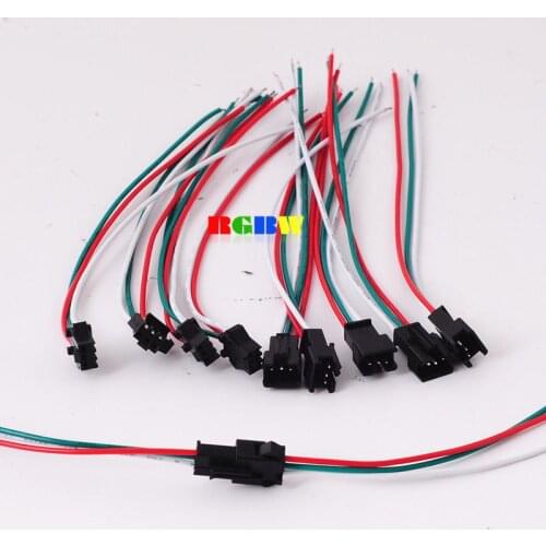 2~100Pairs 3 Pin Female Male Connecters For WS2812B WS2811 WS2812 LED Strip 15CM
