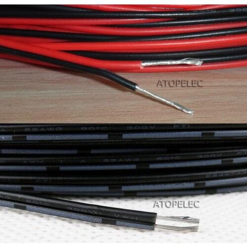 2M 2pin Tinned Copper PVC Electrical Wire Extension LED Strip Lighting Cable 16/18/20/22/24/26/28 AWG Black Red/White UL2468