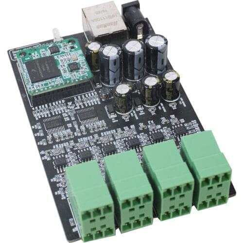 4 In 4 Out Dante Audio IP Network Transmitter PCB Circuit Board Audio System I/O with PoE for PA System
