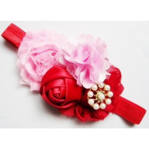 50pcs Free Shipping ovely Girls Rose Flowers Headwear Headband