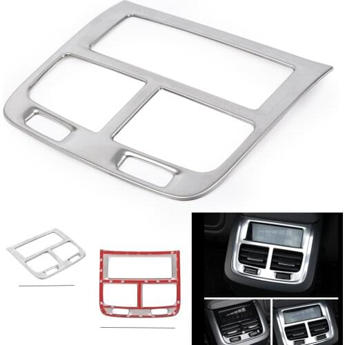 Car Styling Rear Air Vent Outlet Cover Trim Decoration Moulding For Volvo XC60 XC90 2015 2016 2017 2018 Stainless Steel