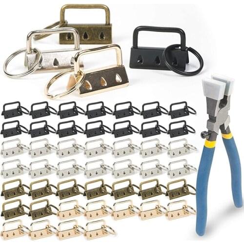 Key Fob Hardware,With Key Fob Hardware Pliers for Wristlet Keychain, Key Lanyard and Key Chain Making Hardware Supplies