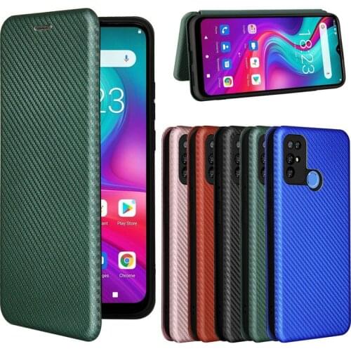 Carbon Fiber Leather Case For Doogee X96 Pro Bumper Auto Closed Full Cover For Doogee X96 X95 N30 N20 Pro Shockproof Wallet Bag