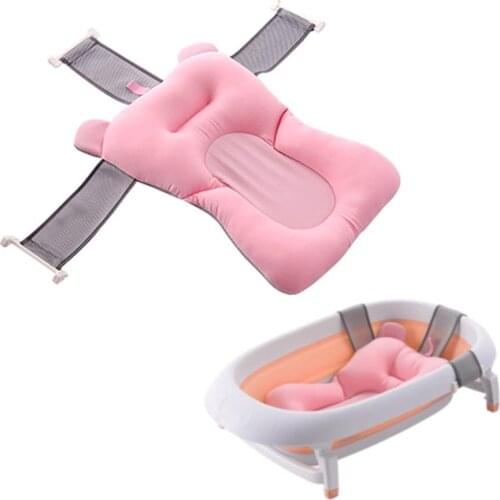 Baby bath tub Newborn Baby Foldable Baby bath tub pad & chair & shelf newborn bathtub seat infant support Cushion mat bath mat