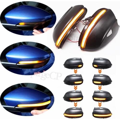 For Volkswagen VW Passat B7 CC Jetta MK6 Scirocco Beetle EOS Sagitar Dynamic LED Blinker Side Marker Turn Signal Light Lamp