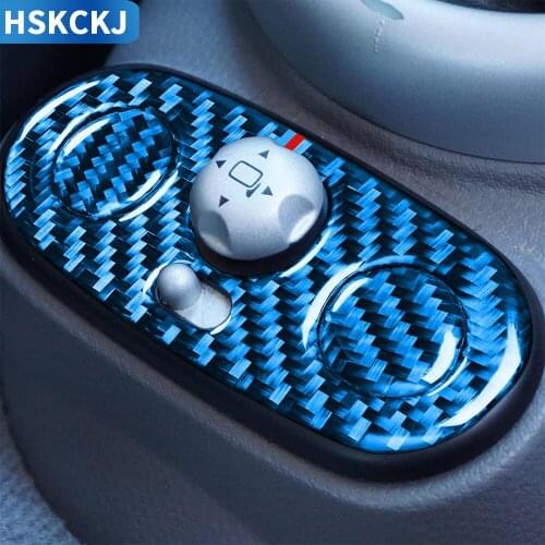 For MINI COOPER Hatch One R50 R53 2002 2003 2004 Carbon Fiber Sticker Gear Box Transmission Rear Button Panel Car Accessories