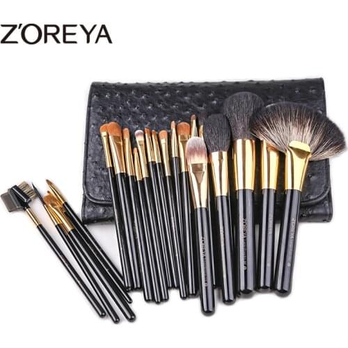 ZOREYA Brand 24pcs Professional Makeup Brushes High Quality Synthetic Hair Make Up Brush Set Powder Concealer Cosmetic Tools