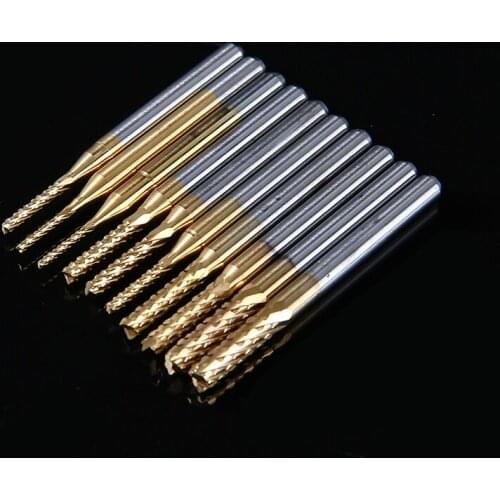 End Mill Engraving Bits 1mm-3mm Cemented Carbide CNC Router Bits Cutting Milling Cutter 3.175mm Shank Carbide Milling Tools