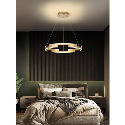 Creative personality chandelier Nordic style lighting living room post-modern simple light luxury round ring dining room lamp