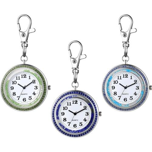 LANCARDO Vintage Backpack Buckle Nurse Watch Arabic Numerals Surface Cord Key Chain Clip-on Fob Brooch Pendant Hanging Watches