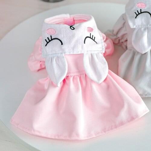 Cute Animal Costumes Pet Clothes Spring Summer New Pink Gray Dog Outfit Dresses Fashion Coat XS XL Drop Shipping Pugs Cat Supply