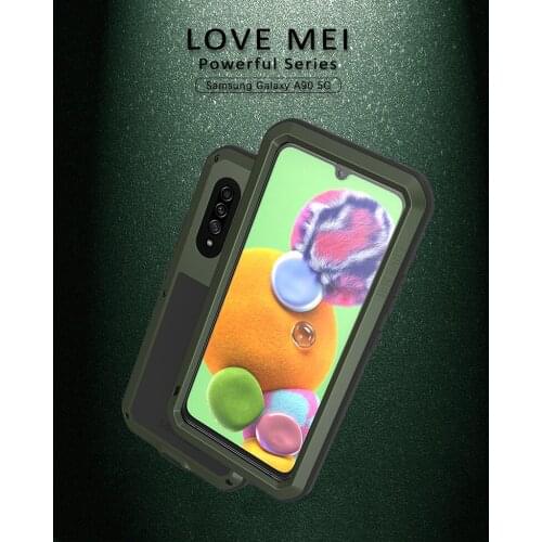 Love Mei Powerful Phone Case For Samsung Galaxy A90 5G Heavy Protective Shock Dirt Proof Water Metal Armor Cover For A90 5G Case