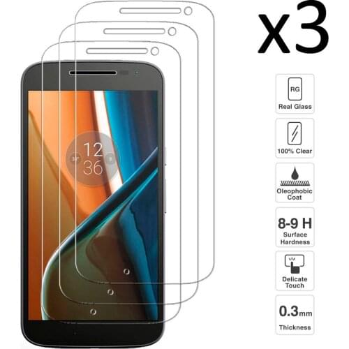 Motorola Motorbike G4 Set 3 pieces tempered glass screen protector anti-scratch ultra thin easy to install