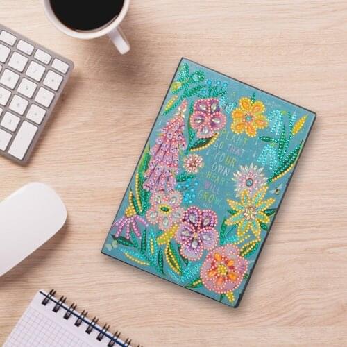 5D DIY Special Shape Drill Notebook Diamond Painting Mosaic Embroidery Sketchbook Rhinestone Art Hand Craft Kit