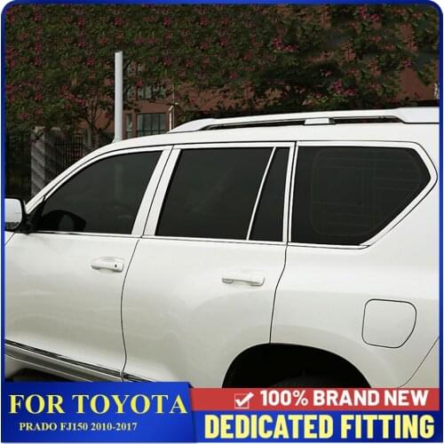 Car Window Center Pillar Cover Trims Accessories For Toyota Prado FJ150 2010 2011 2012 2013 2014 2015 2016 2017