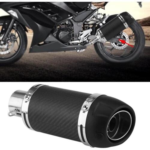 New 51mm Universal Motorcycle Modified Exhaust Muffler Pipe with DB Killer Real Matte Carbon Fiber