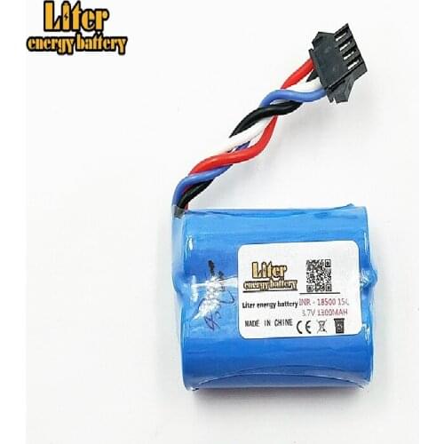 Upgrade 3.7V 1300mAh 18500 Lipo battery For UDI 001 UDI001 Huanqi 960 Remote control boat speedboat With SM-4P Plug