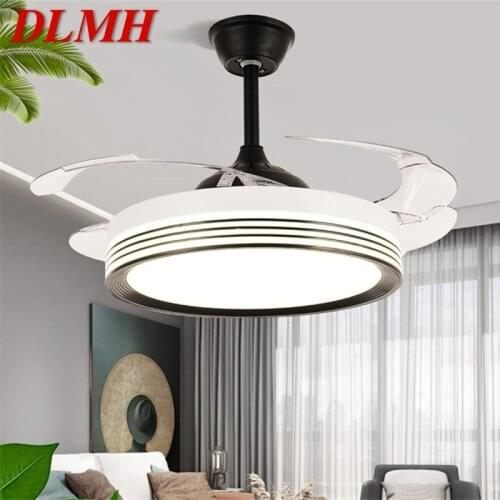 DLMH Ceiling Fan Light Invisible Lamp With Remote Control Modern Simple LED For Home Living Room