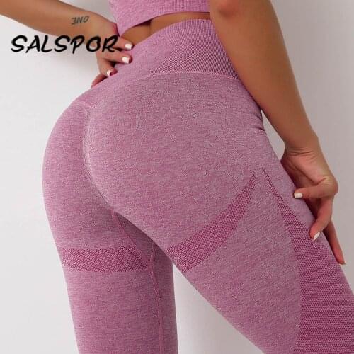 SALSPOR Women Leggings Seamless Stretch Sports Pants Workout Gym Leggings Push Up Leggings Fitness Running Sportswear Pants