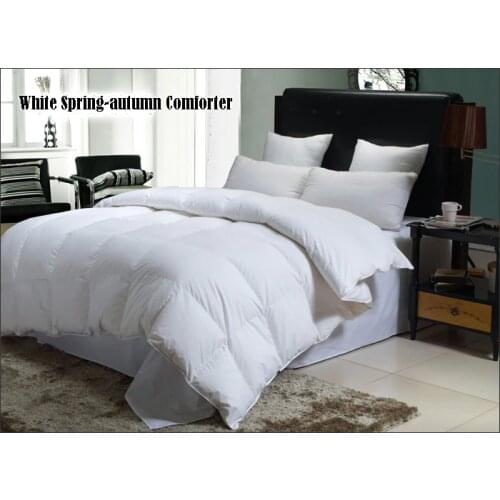 White Goose Down Comforter Duvet Spring Autumn dekbed Doona Quilted Blanket king queen twin full Quilt Cotton edredons inverno