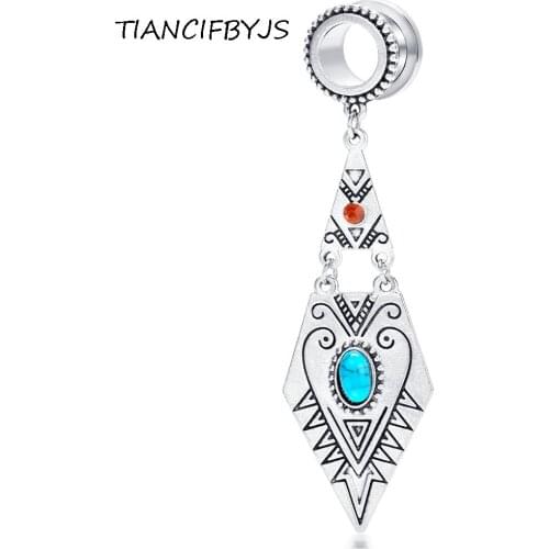 TIANCIFBYJS Surgical Steel Screw-Fit Ear Gauges Tunnel Dangle Earring Plugs Stretcher Piercings Body Jewelry Flesh Tunnels 70pcs