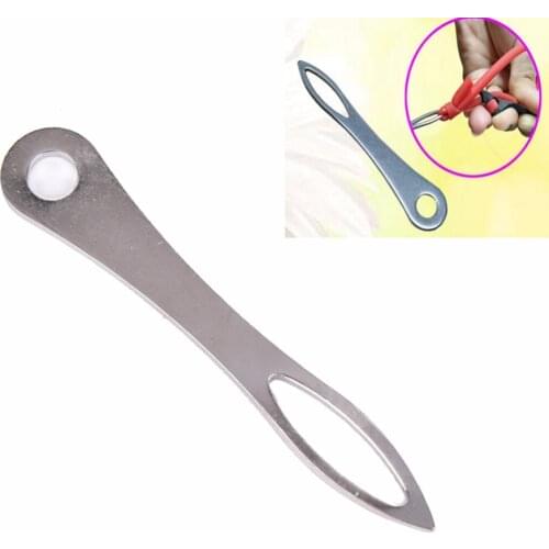 1PCS Stainless Steel Durable Tactical Hunting Shooting Catapult Helper Tools Slingshot Rubber Band Tied Assistant Accessory