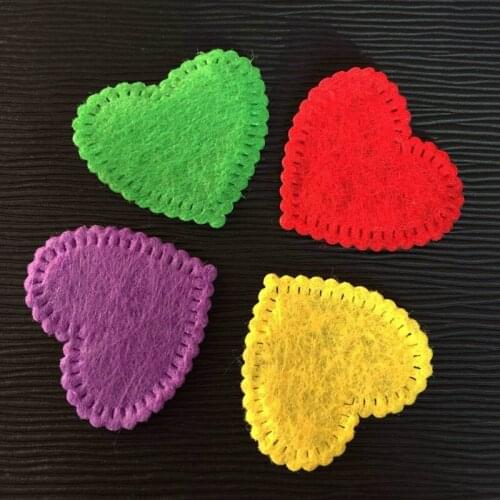 100pcs 20mm Heart Applique/Sewing/wedding decoration Trim DIY C02A