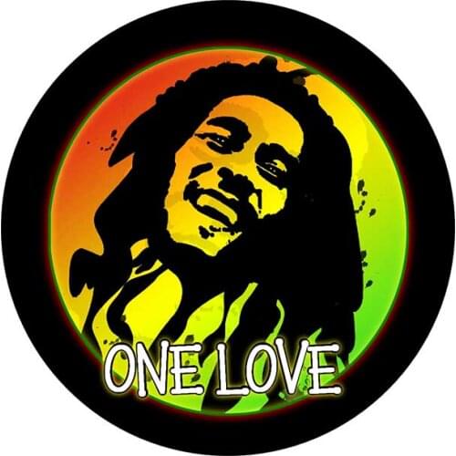 13cm x 12.9cm for One Love Car Stickers Spare Tire Cover Decals Waterproof Bumper Trunk Car Accessoires