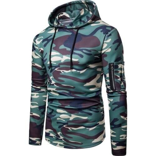 2020 Autumn New Style Mens Hoodie Men Camouflage Sweater Coat