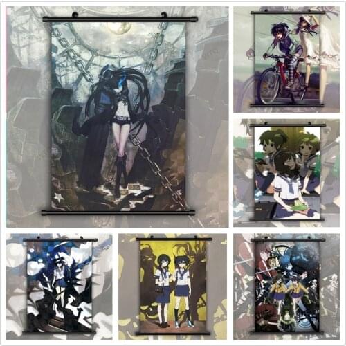 WTQ Anime Posters Black Rock Shooter Kuroi Mato Anime Manga Canvas Painting Wall Decor Wall Art Picture Room Decor Home Decor