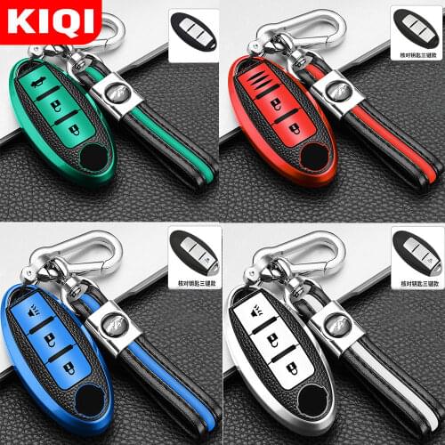 Car 3Button Key Cover Case Keychain for Nissan Infiniti Juke Leaf Micra K12 Note Patrol Qashqai J11J10 Tiida Versa X-trail T32