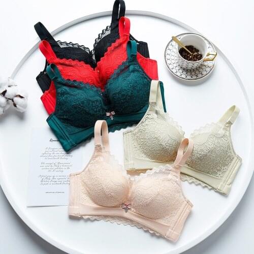 New Arrival Women Bra Chiffon Lace Underwear Wireless Comfort Brassiere Padded Push Up Bralette Breathable Simple Tops