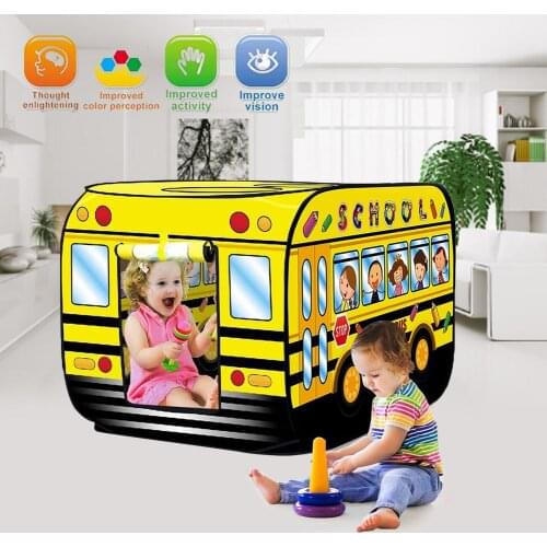 Childrens Toy Tent Pop-up Car Game Tent Indoor And Outdoor Game House Foldable Schoolbag Ball Pool Game Tent