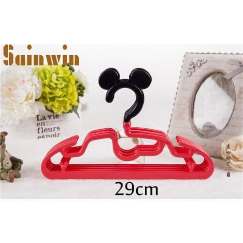 Sainwin 10pcs/lot Baby New Personalized Cartoon Children Hangers For Clothes Kids Plastic Hanger